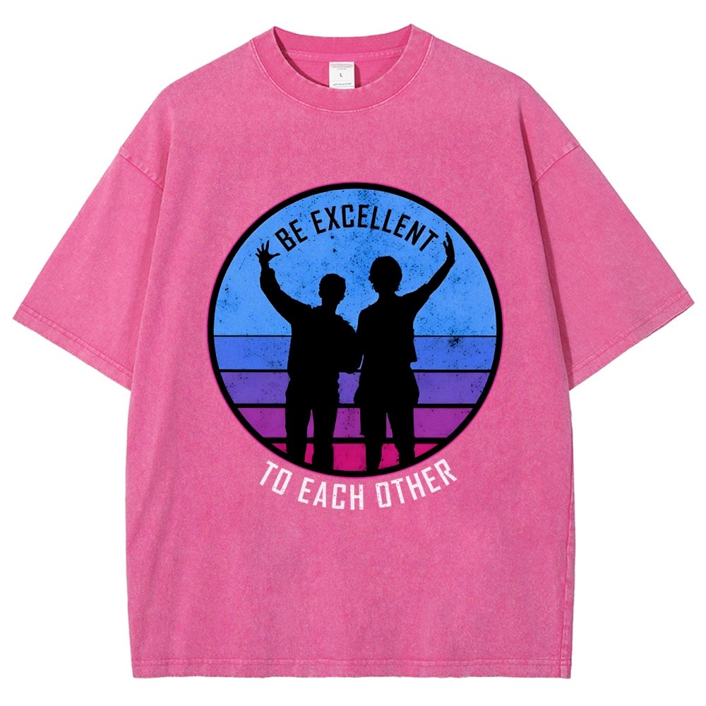 Be Excellent To Each Other 80s Vintage Distressed T-shirt