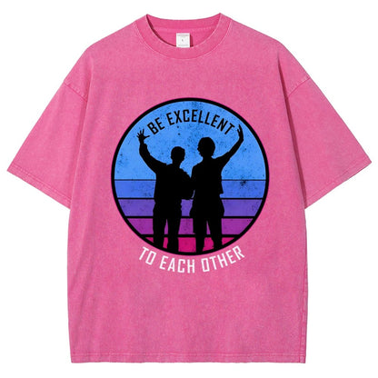 Be Excellent To Each Other 80s Vintage Distressed T-shirt