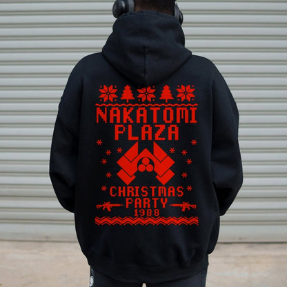 Now I Have a Machine Gun Ho-Ho-Ho Printed Back Unisex Cotton Hoodie