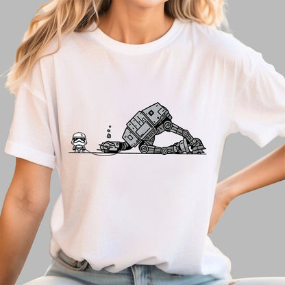 Empire Robot Dog-Planet Battles Geek T-Shirt