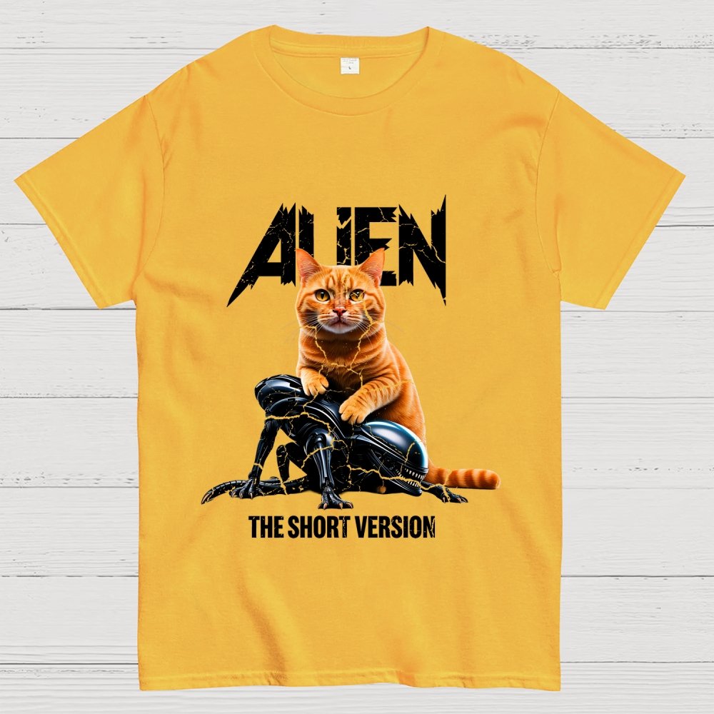 Alien Cat Heavy Geek T-Shirt
