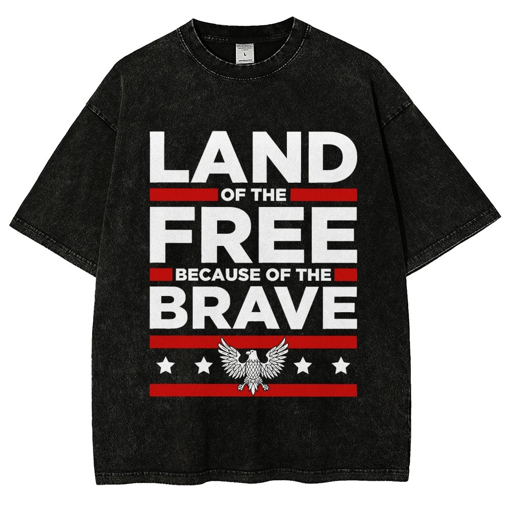 Because of the Brave Vintage Distressed T-shirt