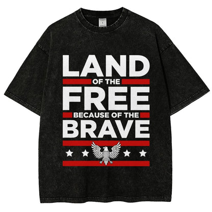 Because of the Brave Vintage Distressed T-shirt