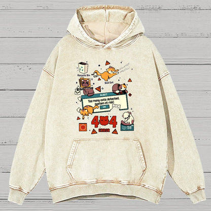 Too Many Cats Alert Vintage Distressed Hoodie