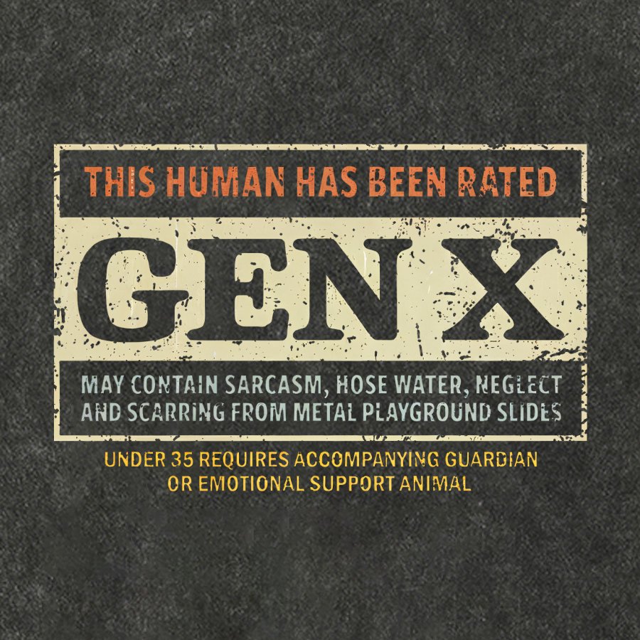 RATED GEN X Vintage Distressed T-shirt