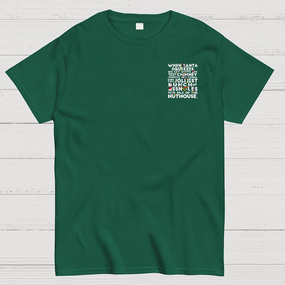 Christmas Vacation Jolliest Bunch Front And Back Printing Geek T-Shirt