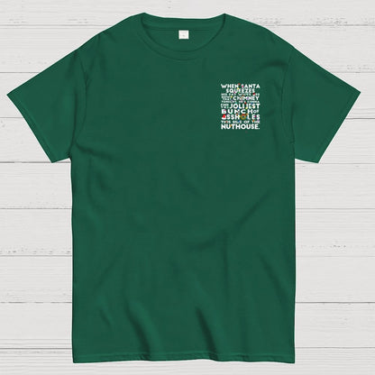 Christmas Vacation Jolliest Bunch Front And Back Printing Geek T-Shirt