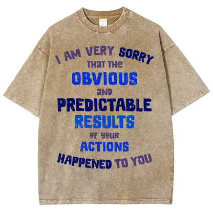 Predictable Consequences Vintage Distressed T-shirt
