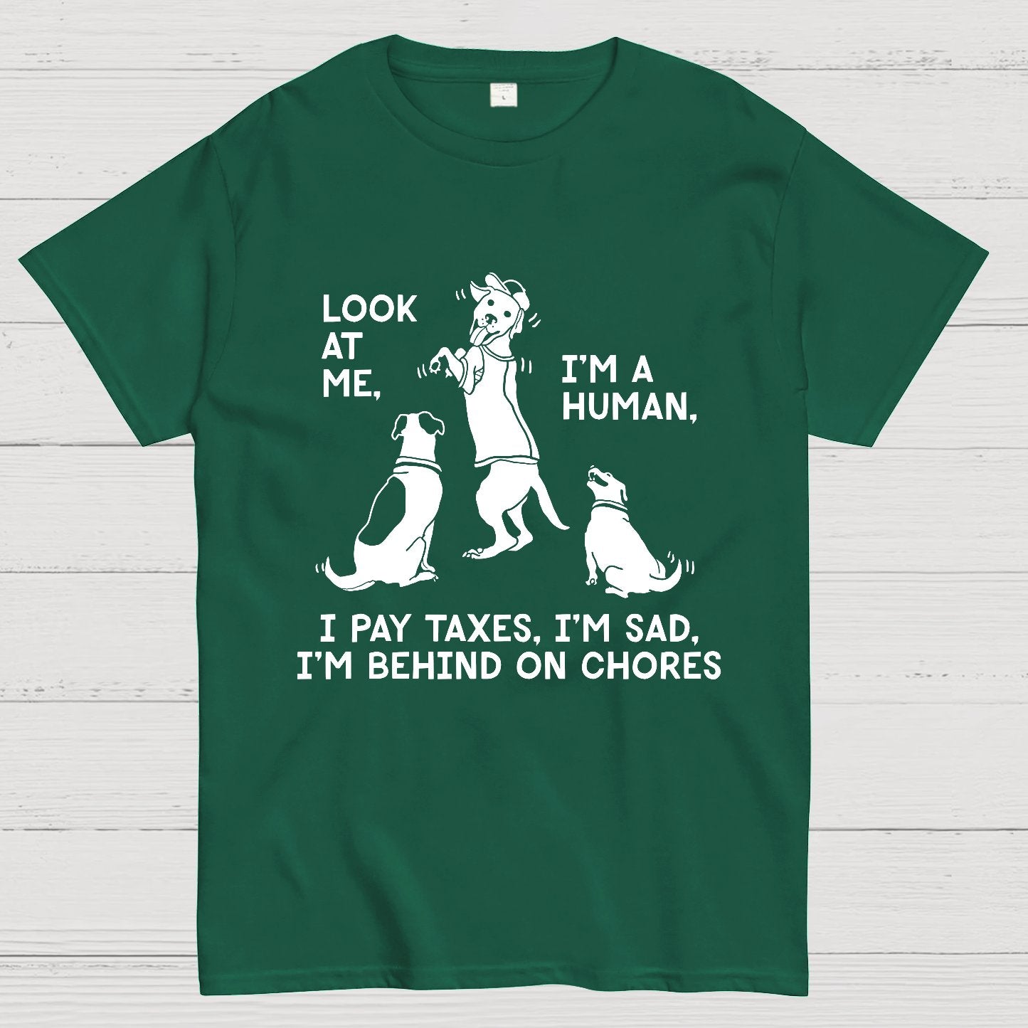 Dog Mocks Humans Geek T-Shirt