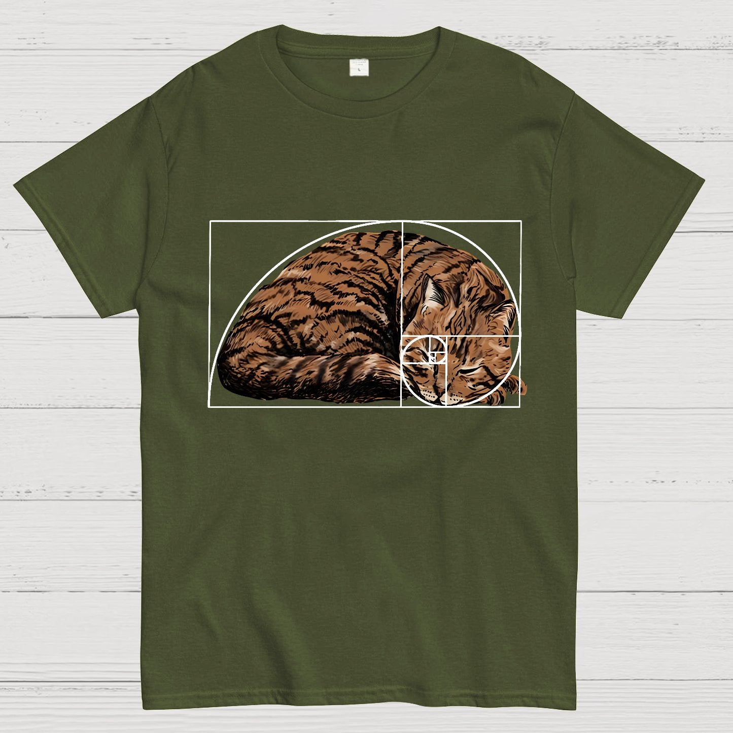 Fibonacci sequence Cat Geek T-Shirt