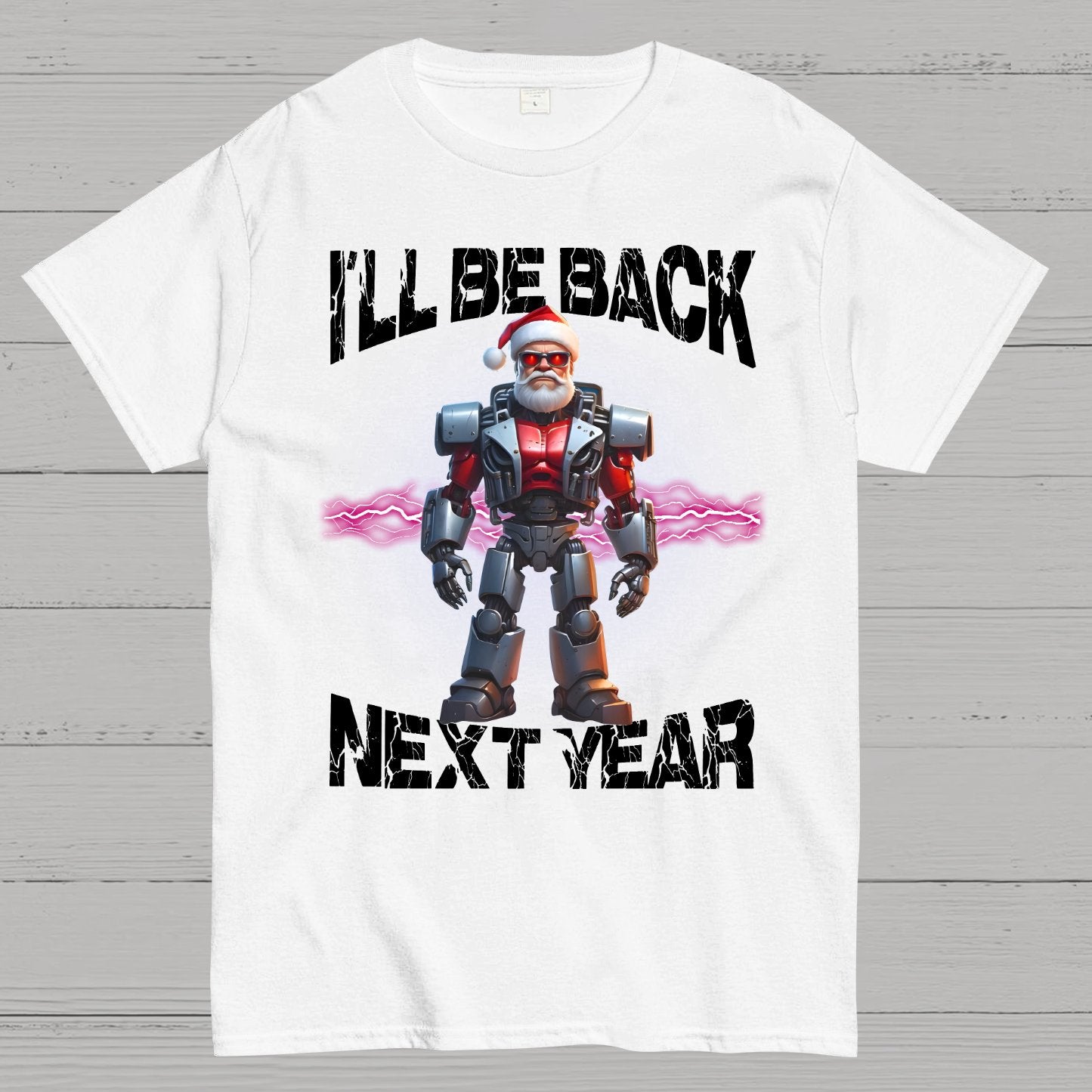 I'll Be Back Futuristic Santa Robot Geek T-Shirt