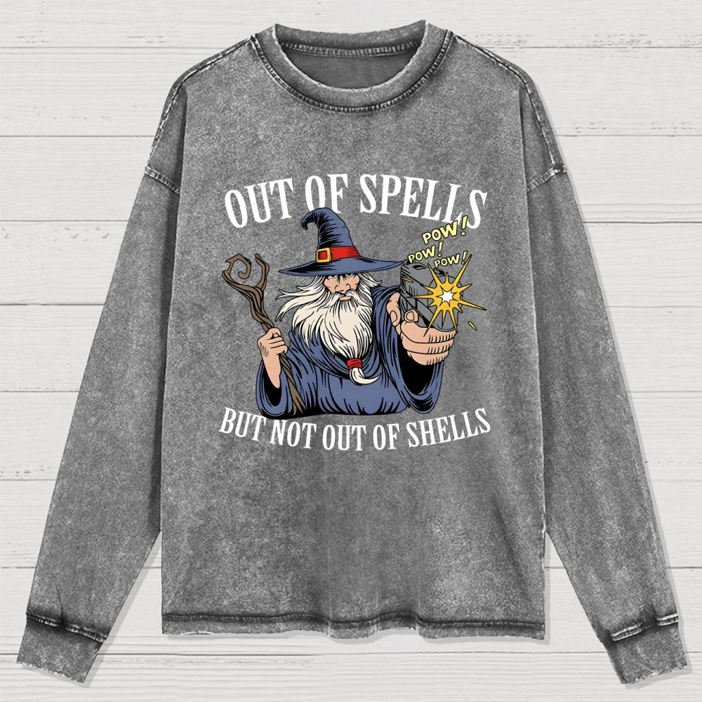Out of Spells but Not Out of Shells Washed Long Sleeve Tee