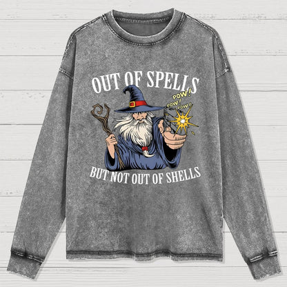 Out of Spells but Not Out of Shells Washed Long Sleeve Tee