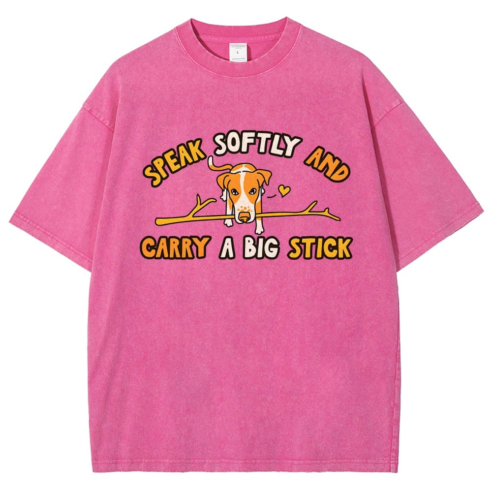 Speak Softly And Carry A Big Stick Vintage Distressed T-shirt