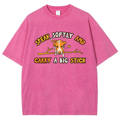 Speak Softly And Carry A Big Stick Vintage Distressed T-shirt
