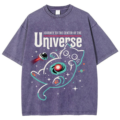 Journey to the Center of the Universe Vintage Distressed T-shirt