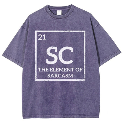 Sc The Element Of Sarcasm Vintage Distressed T-shirt