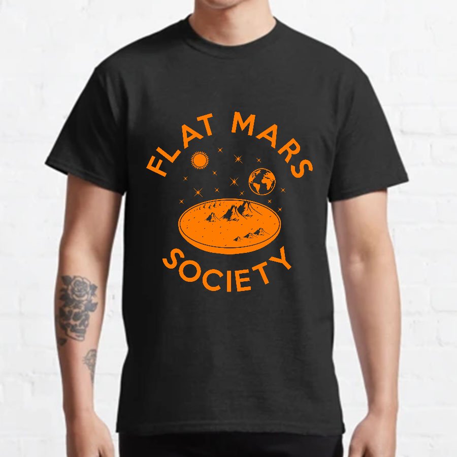 Flat mars society Nerdy T-Shirt