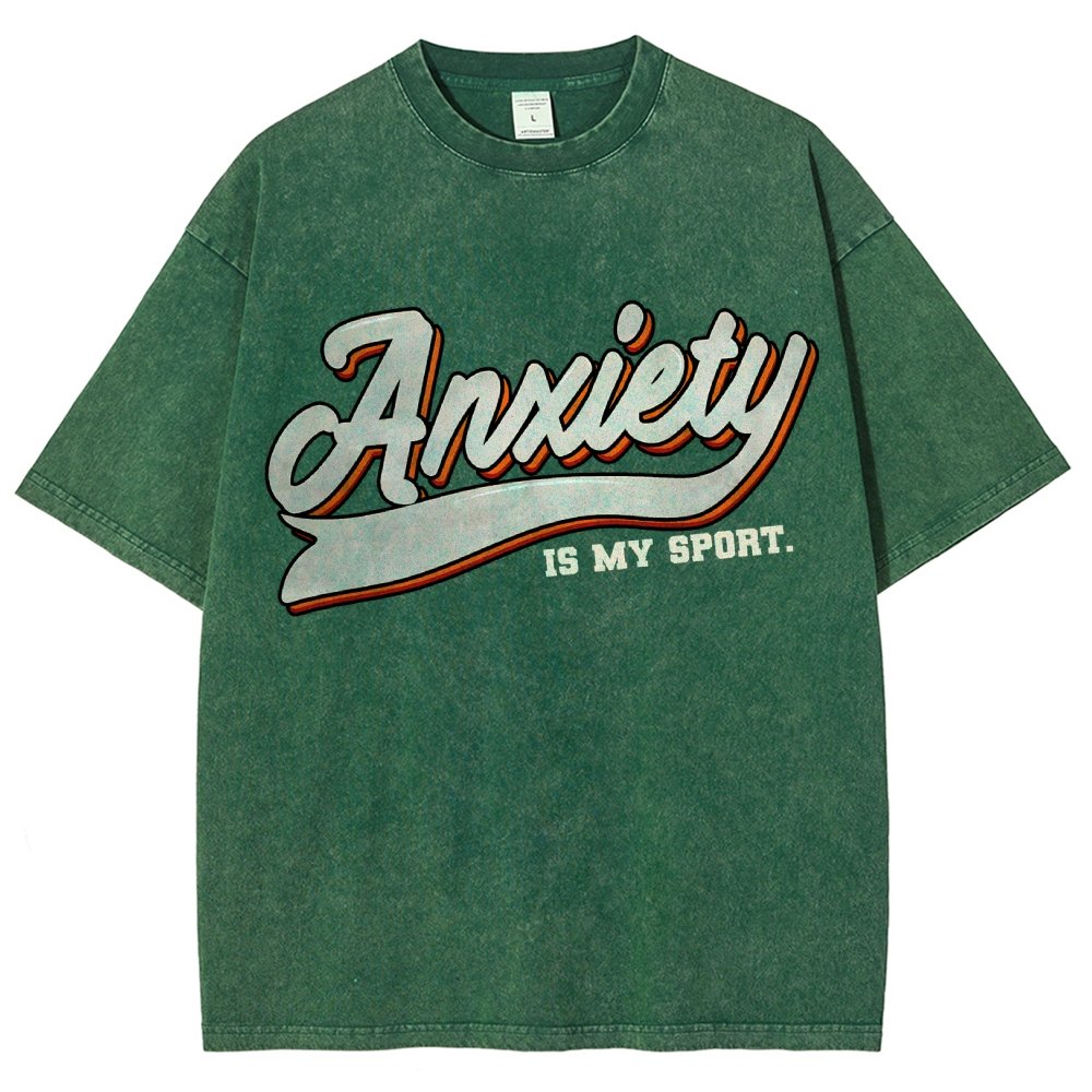 Anxiety Is My Sport Vintage Distressed T-shirt