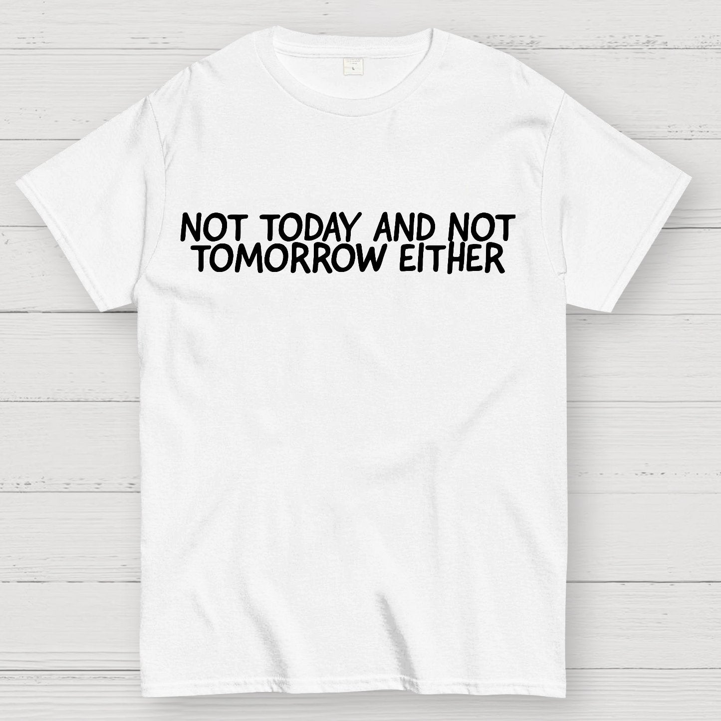 Not Today And Not Tomorrow Either Geek T-Shirt