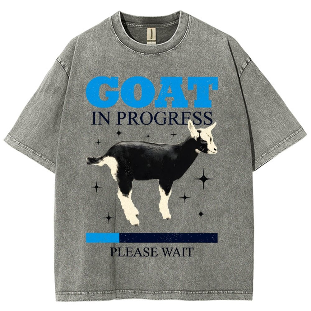 Goat In Progress Vintage Distressed T-shirt