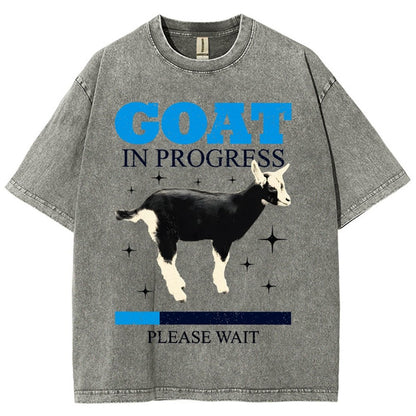 Goat In Progress Vintage Distressed T-shirt