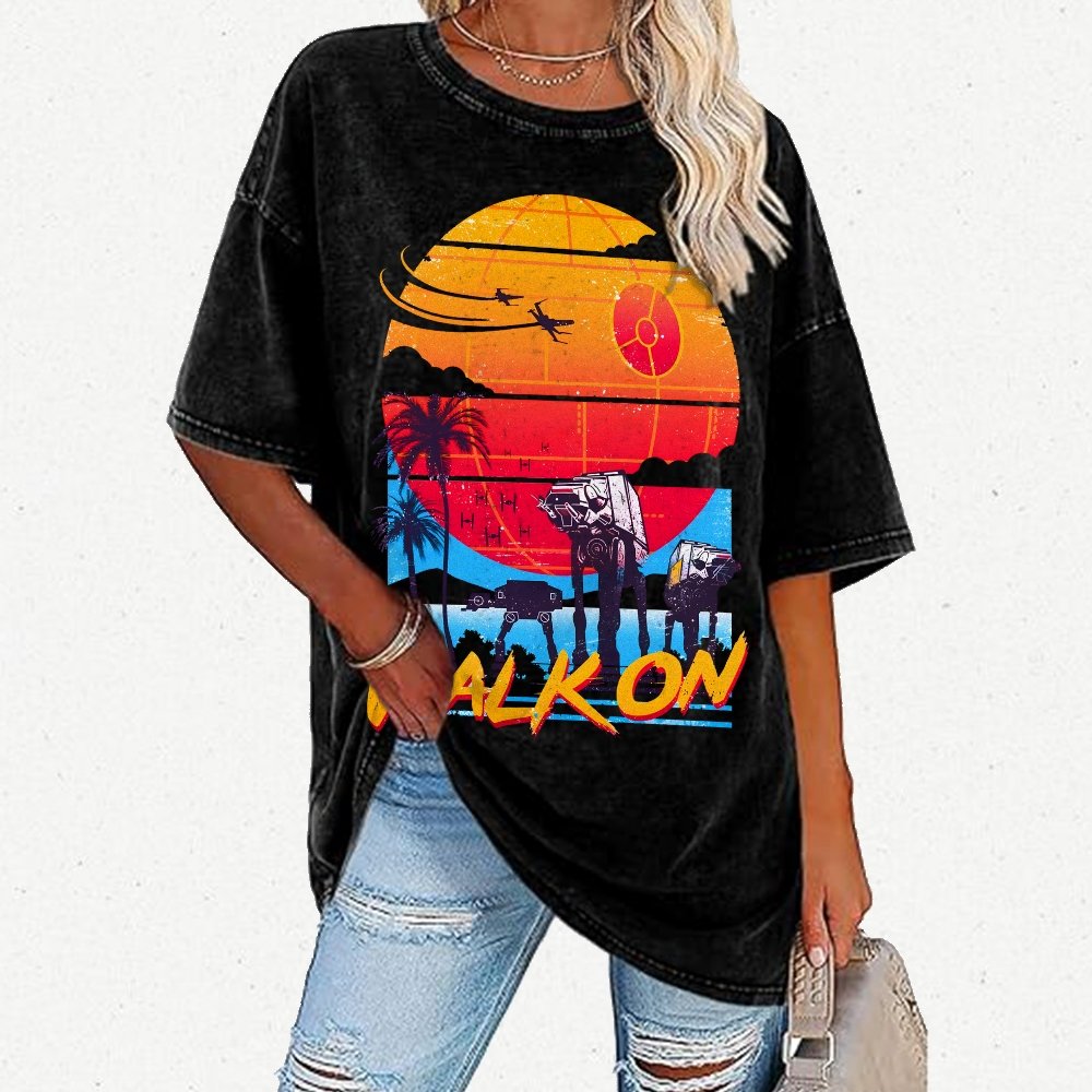 Walk On Vintage Distressed T-shirt