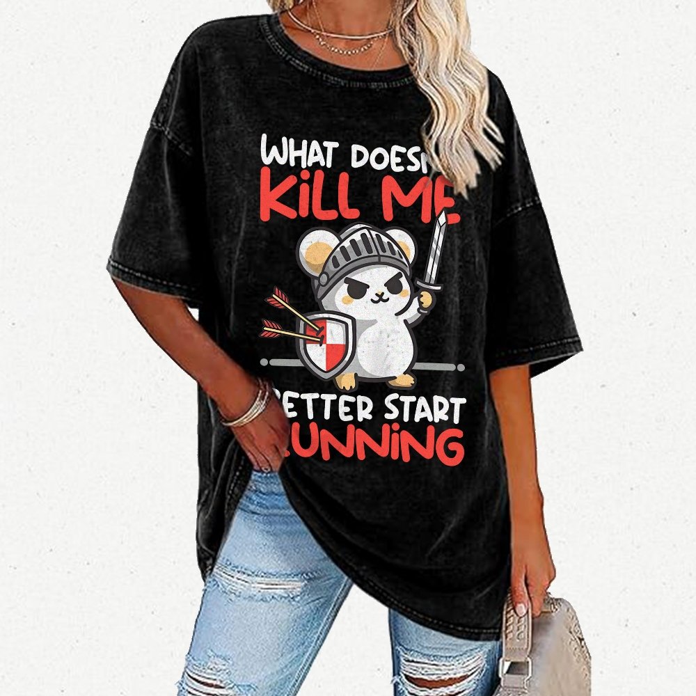 Knight mouse Vintage Distressed T-shirt