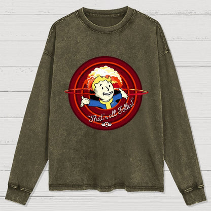 That's all folks Washed Long Sleeve Tee