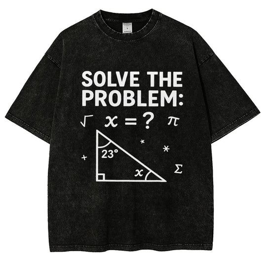 Solve The Problem Funny 67 Meme Vintage Distressed T-shirt