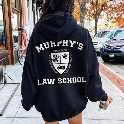 Murphy's Law School  Academic Printed Back Unisex Cotton Hoodie