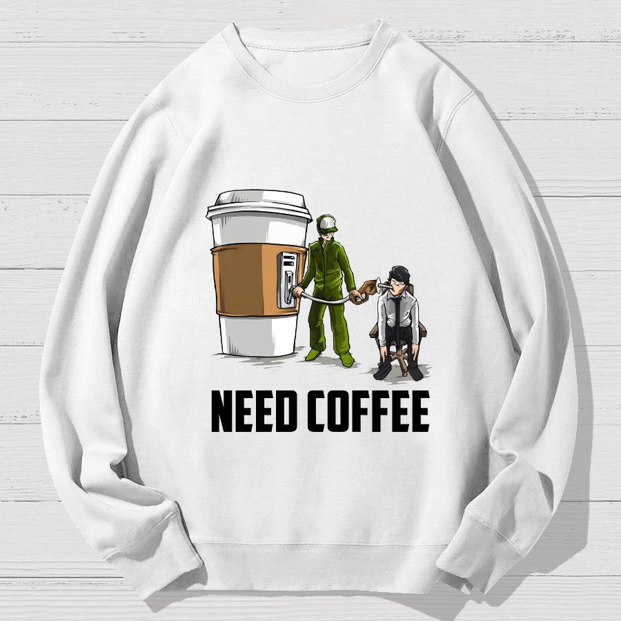 Need Coffee Geek Cotton Sweatshirt