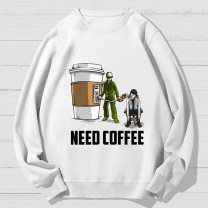 Need Coffee Geek Cotton Sweatshirt