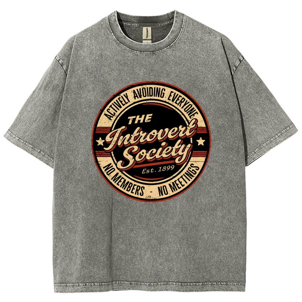 The Introvert Society Vintage Distressed T-shirt
