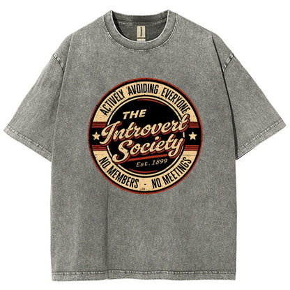 The Introvert Society Vintage Distressed T-shirt