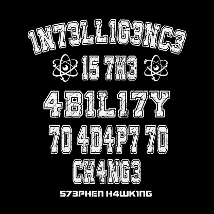 Stephen Hawking Intelligence Science Geek T-Shirt