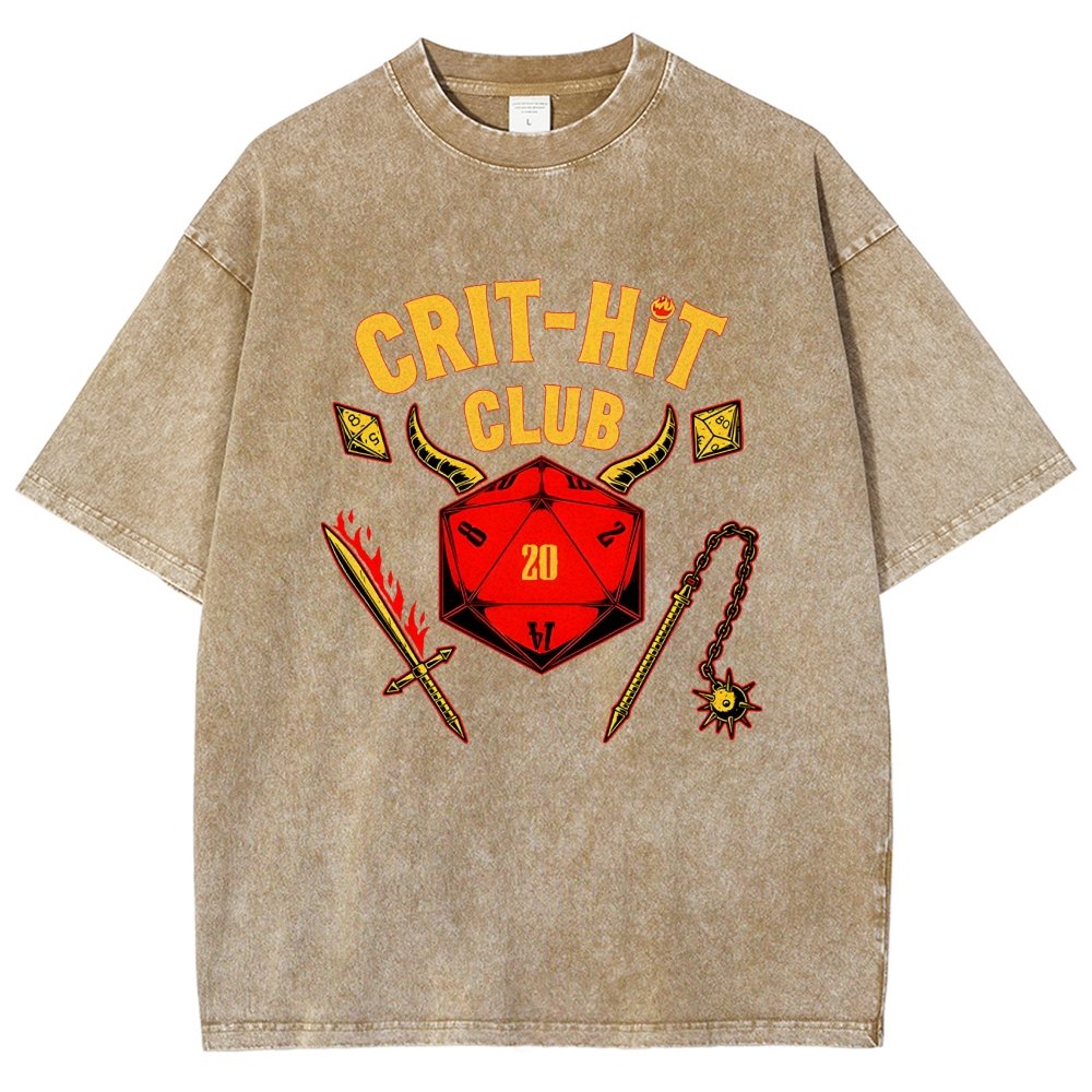 Crit-Hit Club Vintage Distressed T-shirt