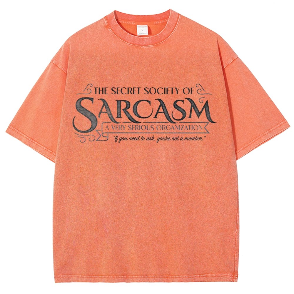 Secret Society of Sarcasm Vintage Distressed T-shirt