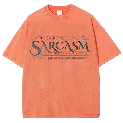 Secret Society of Sarcasm Vintage Distressed T-shirt