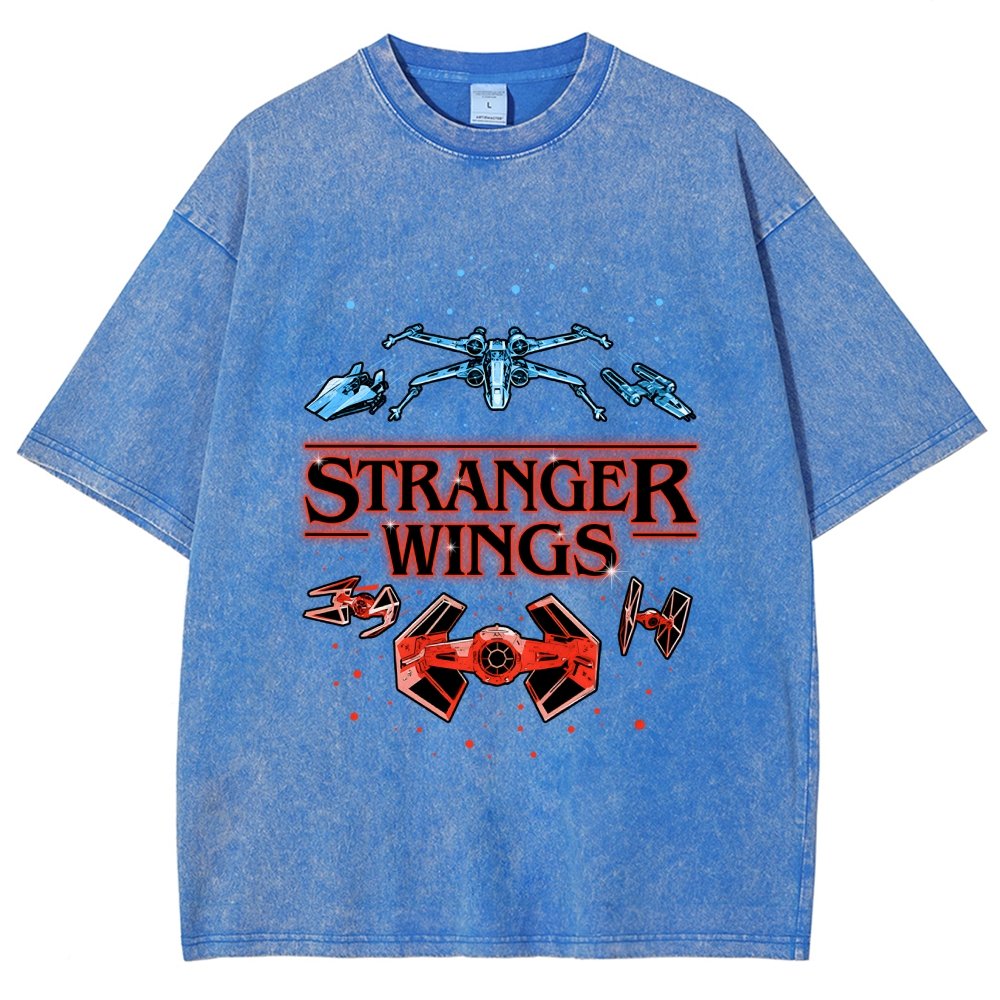 Stranger Wings Vintage Distressed T-shirt