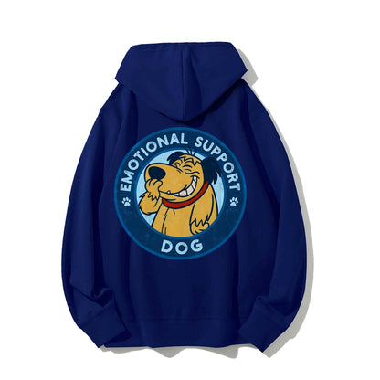 Dog Support Or Not? Printed Back Unisex Cotton Hoodie