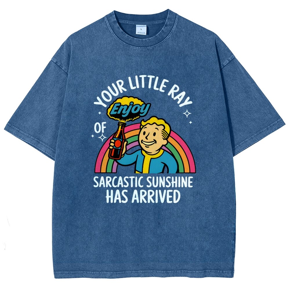 Your Little Ray of Sarcastic Sunshine Has Arrived Vintage Distressed T-shirt