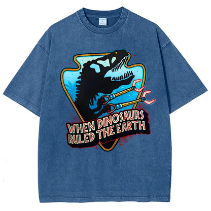 When Dinosaurs Ruled The Earth Vintage Distressed T-shirt