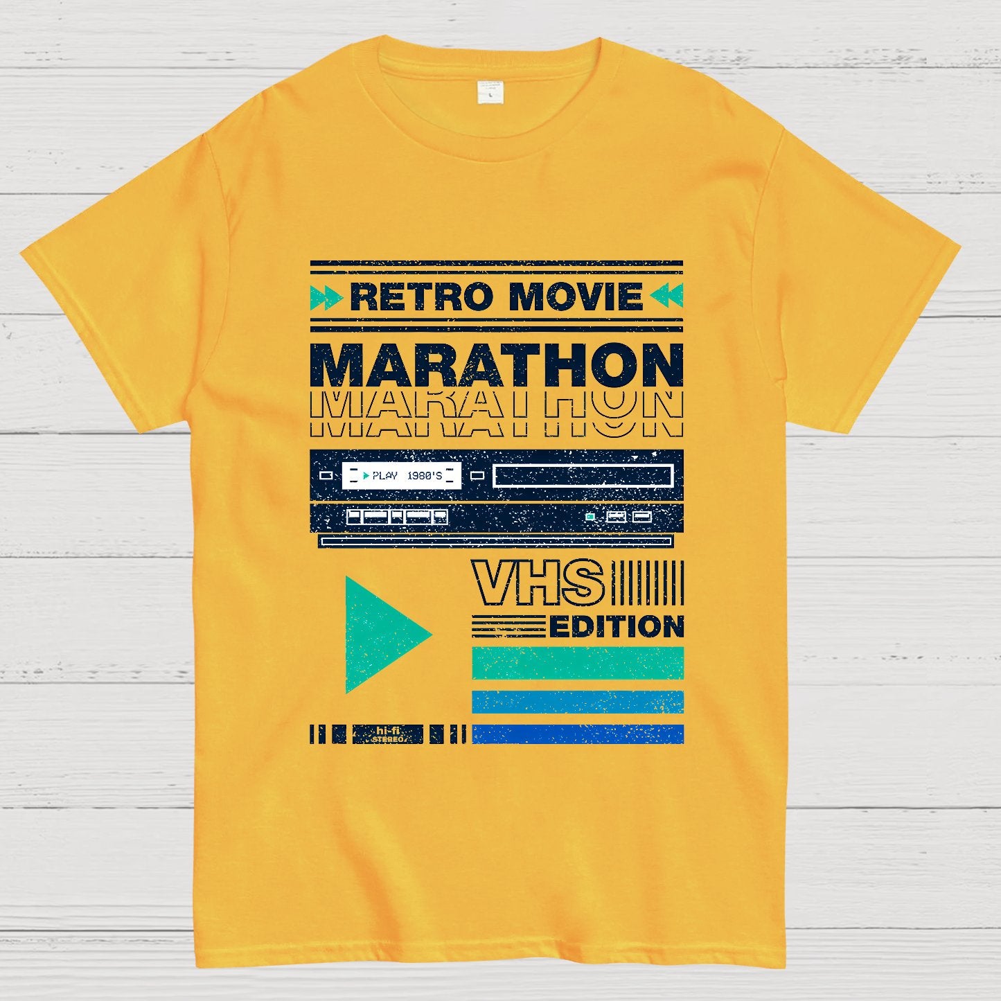 Retro Movie Marathon VHS Edition Geek T-Shirt