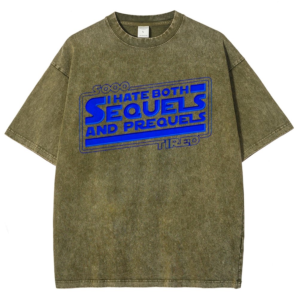 I Hate Sequels Vintage Distressed T-shirt