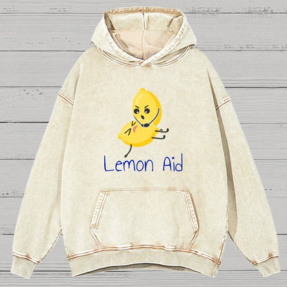 Funny LemonAid - Lemon First Aid Pun Joke Essential Vintage Distressed Hoodie