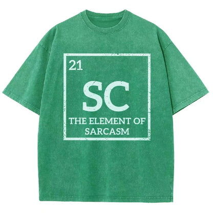 Sc The Element Of Sarcasm Vintage Distressed T-shirt