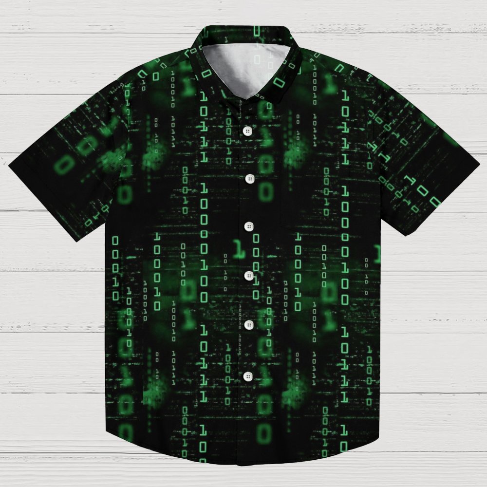 Binary Computer 1s and 0s Geeky Short Sleeve Shirt Geeky Shirt