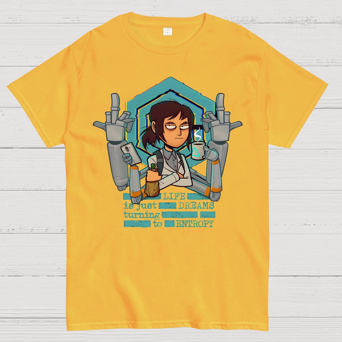 Life is Dreams Turning to Entropy Job Inside Conspiracy Geek T-Shirt