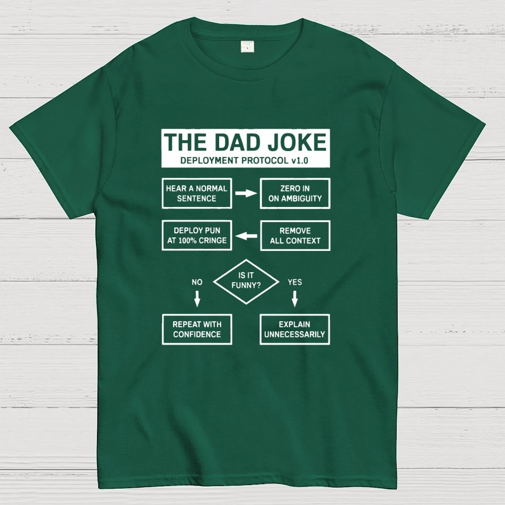 Dad Jokes Cringe Deployment Protocol Geek T-Shirt